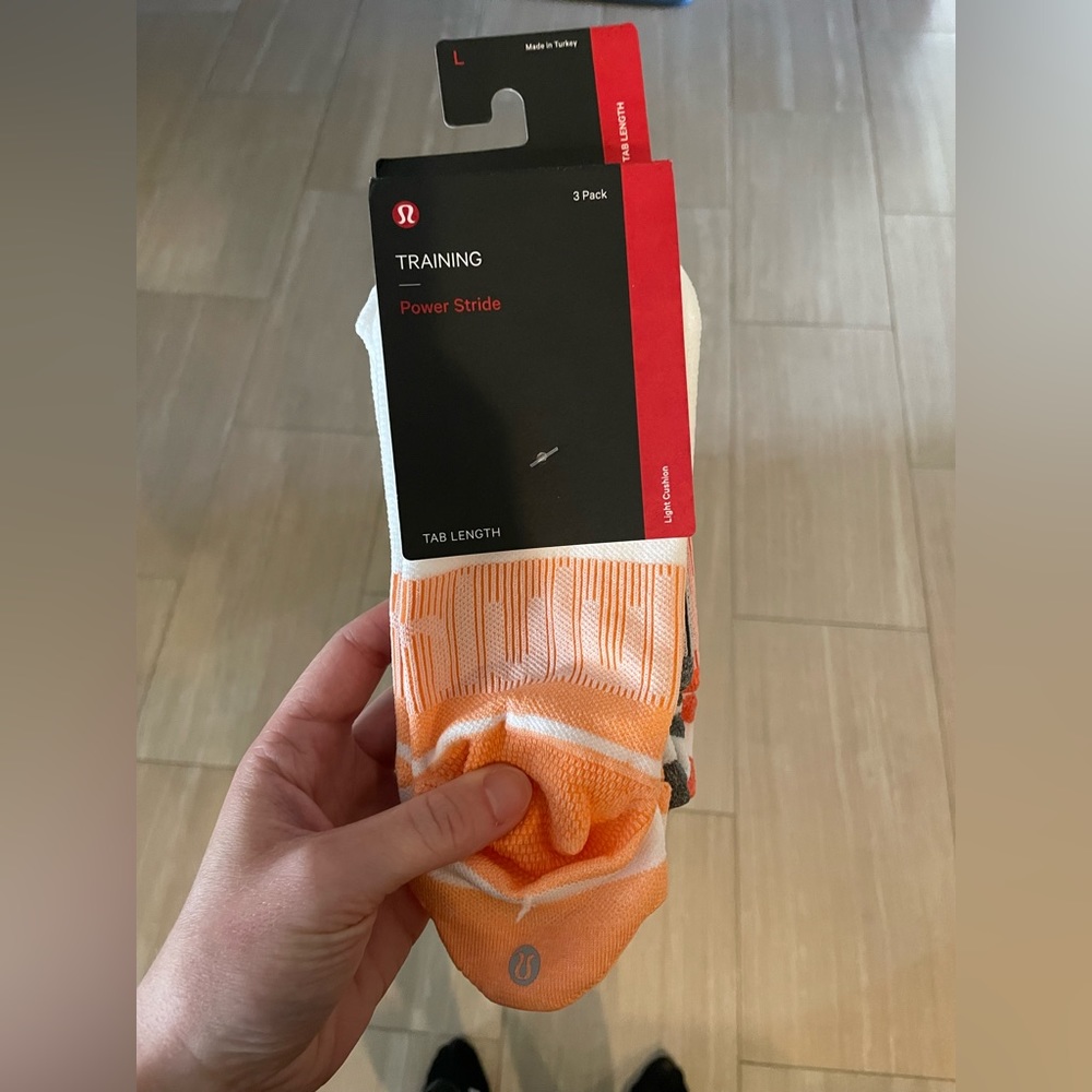 Men’s Lululemon Power Stride Training Tab Length Light Cushion Socks